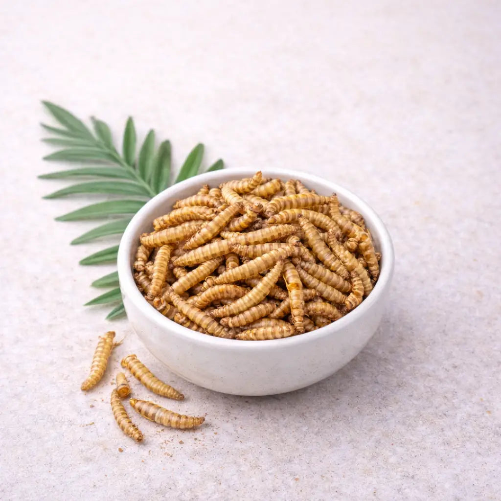 Vers comestibles nature présentés en bol